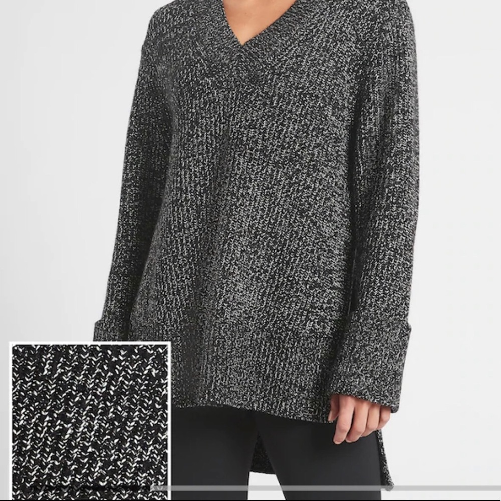 🌺V neck SHASTA chunky side slit sweater 🌺 - Picture 1 of 8
